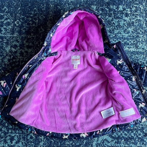 Cat & Jack Unicorn Puffer Coat Toddler Girls 2T - Picture 11 of 13